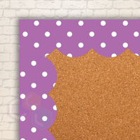 Polkadots Purple Noticeboard Borders