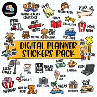 Digital Planner Stickers Pack (Digital Download)