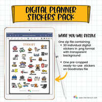 Digital Planner Stickers Pack (Digital Download)