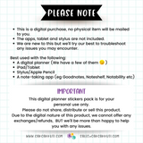 Digital Planner Stickers Pack (Digital Download)