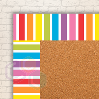 N1002 - Rainbow Stripes Noticeboard Borders