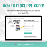 SPR15 - Star Trophy Round Customised Stamp (Pre-order)