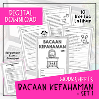 Worksheets - BACAAN KEFAHAMAN SET 1 (Digital Download)