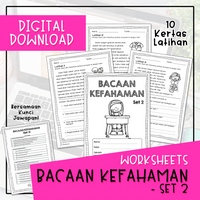 Worksheets - BACAAN KEFAHAMAN SET 2 (Digital Download)