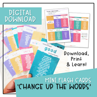 Flash Cards - Change Up The Words (Digital Download)