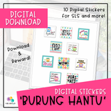 Digital Stickers - Burung Hantu (Digital Download)