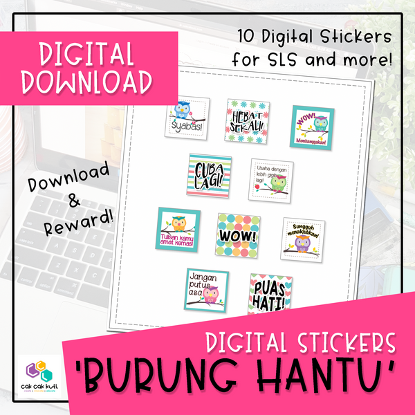Digital Stickers - Burung Hantu (Digital Download)