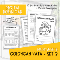 Worksheets - GOLONGAN KATA SET 2 (Digital Download)