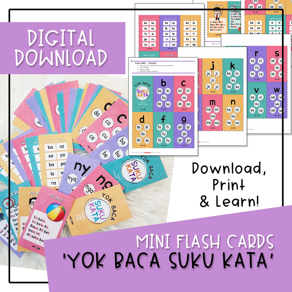 Flash Cards - Yok Baca Suku Kata (Digital Download)