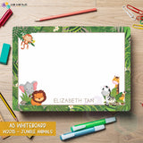 W2527 - Jungle Animals (Personalised A5 Whiteboard)