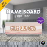 QT025 - PERSONALISED NAME BOARDS (HILLIER)