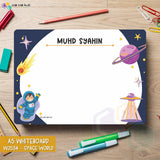 W2534 - Space World (Personalised A5 Whiteboard)