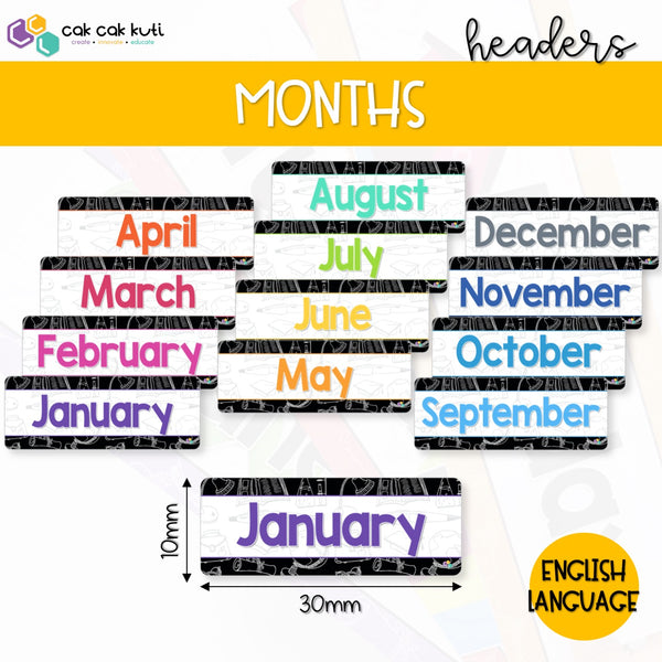 D2003 - Months Headers (English)