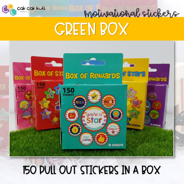 M2012 - Box of 150 Reward Stickers (Green)
