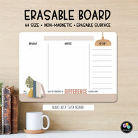 Boho Desk Task Board A4 Erasable Board