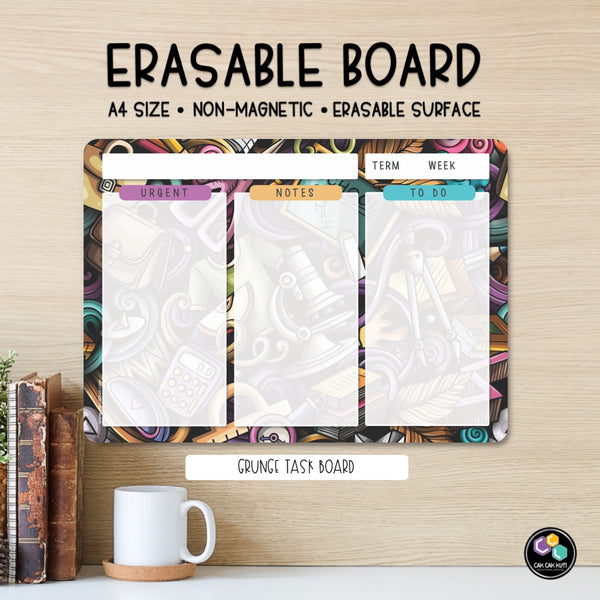Grunge Task Board A4 Erasable Board