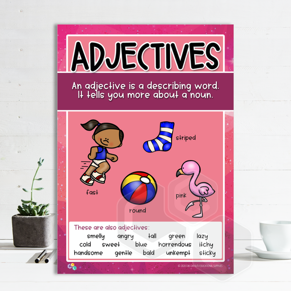 'Adjectives' Poster