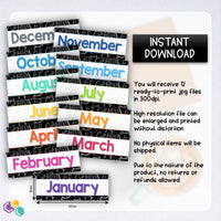 Flash Cards - Months of the Year Headers (Digital Download)