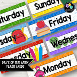 Flash Cards - Days of the Week Headers Colours (Digital Download)
