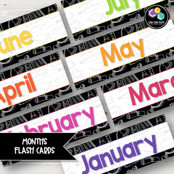 Flash Cards - Months of the Year Headers (Digital Download)