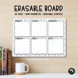 Geometric Weekly PlannerA4 Erasable Board