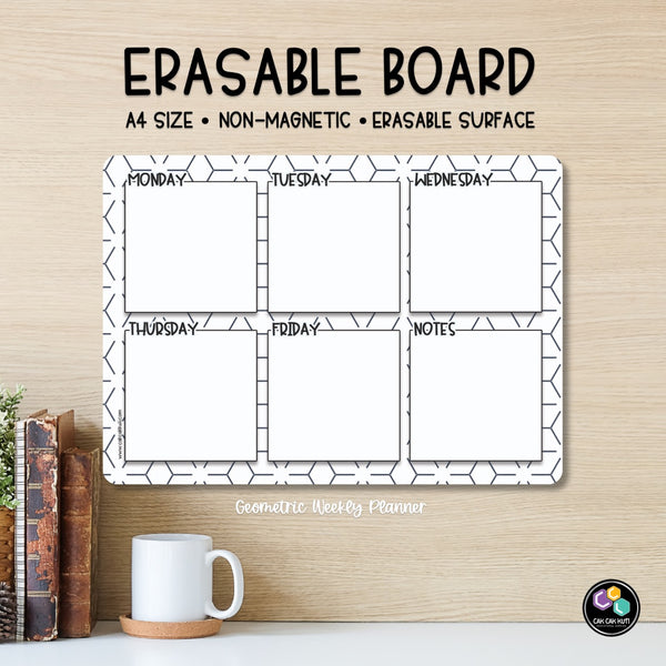 Geometric Weekly PlannerA4 Erasable Board