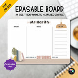 W2440 - BOHO DESK (Personalised A4 Whiteboard)