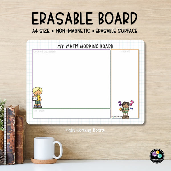 Math Working Board A4 Erasable Board